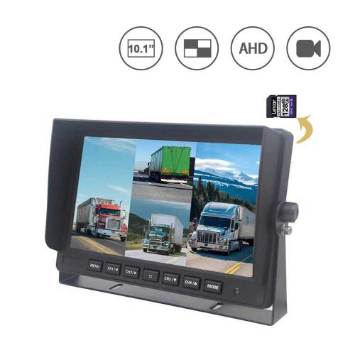 10.1 Inch Quad 1080P Car IPS Monitor with 4CH DVR
